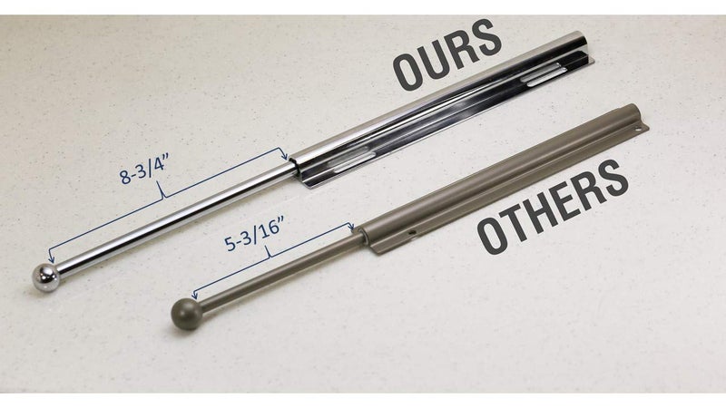H. Bowes 12" Valet Rod Standard for Closet Satin Nickel SN Metal - Image 3